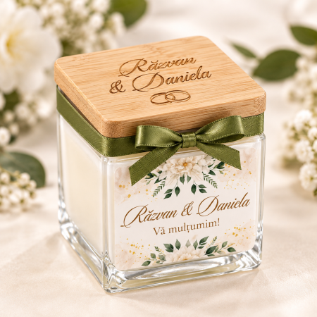 Articole botez - Lumanare marturie personalizata