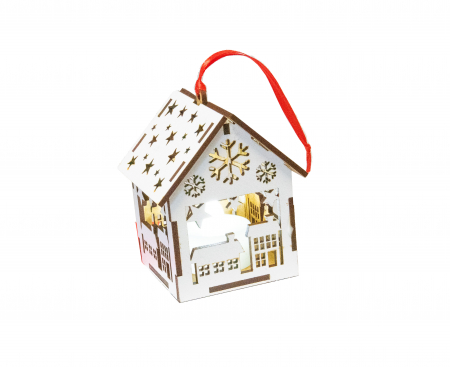 Casuta din lemn cu LED doua case [1]