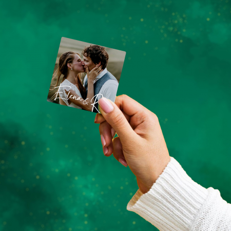 Magneti personalizati - Magnet personalizat cu poza si mesaj 10x10 cm
