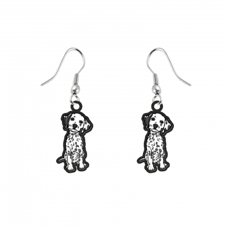 Cercei - Cercei handmade Dalmatian cu tortite de otel inoxidabil, 40mm