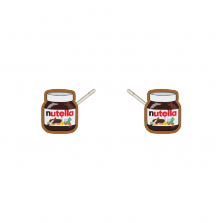 Cercei - Cercei handmade Nutella cu tortite de otel inoxidabil, 12mm