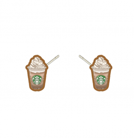 Cercei - Cercei handmade Starbucks cu tortite de otel inoxidabil, 12mm