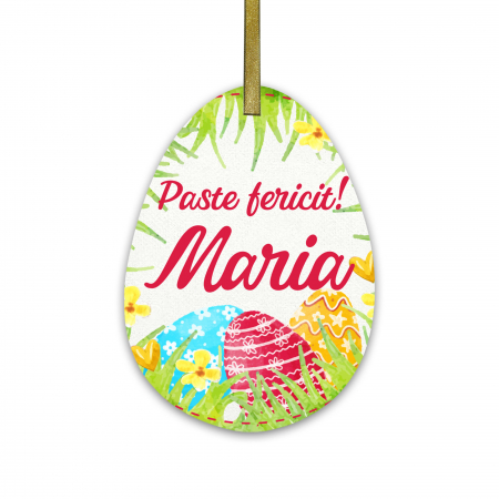 Decoratiuni Paste - Decoratiuni Paste personalizate cu nume model oua colorate