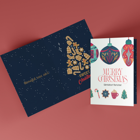 Felicitari personalizate - Felicitare personalizata de Craciun Globulete