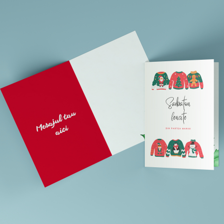 Felicitari personalizate - Felicitare personalizata de Craciun Pulover