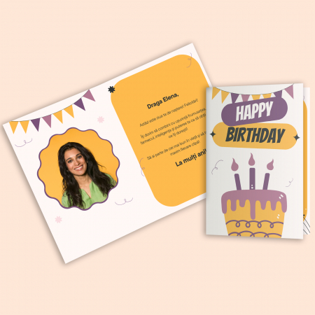 Print personalizat - Felicitare personalizata La multi ani tort