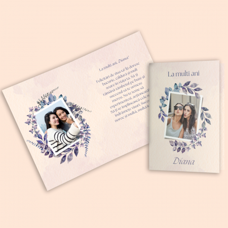 Print personalizat - Felicitare personalizata La multi ani rama foto