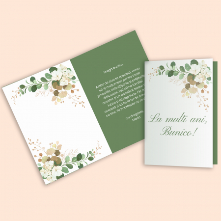 Print personalizat - Felicitare personalizata La multi ani bunico