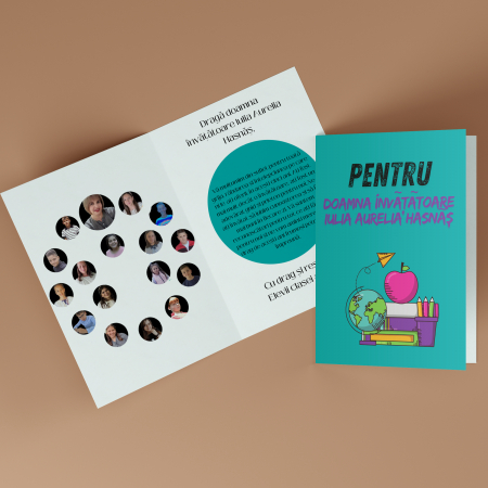 Print personalizat - Felicitare personalizata pentru doamna invatatoare