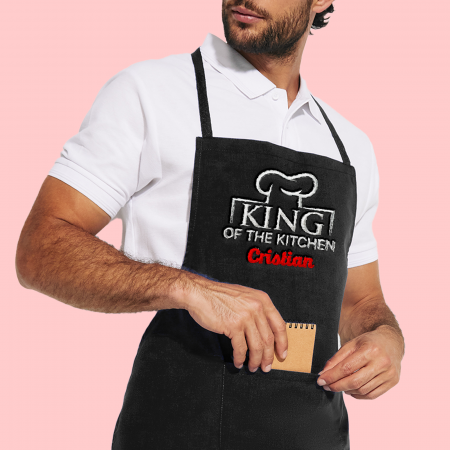 Sorturi - Sort personalizat prin brodare King of the kitchen