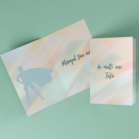 Felicitari personalizate - Felicitare personalizata pentru tata Superman
