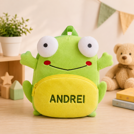 Back to School - Ghiozdan de plus personalizat cu nume – Broasca