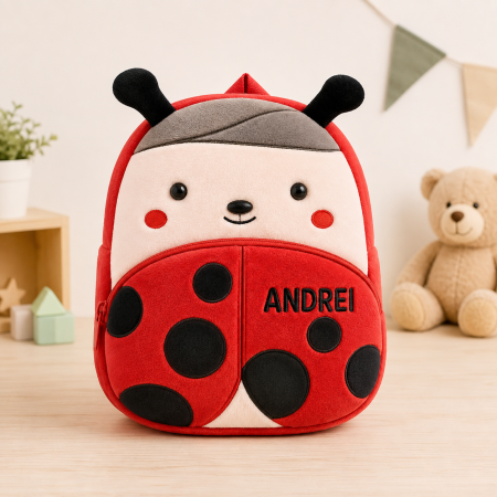 Back to School - Ghiozdan de plus personalizat cu nume –Buburuza