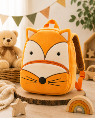 Back to School - Ghiozdan de plus personalizat cu nume – Vulpe