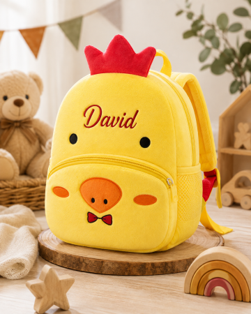 Back to School - Ghiozdan de plus personalizat cu nume – Pui