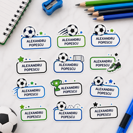 Back to School - Etichete personalizate pentru copii – Fotbal