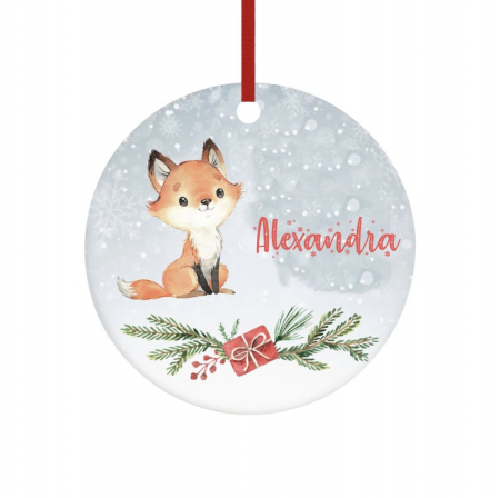 Globuri Personalizate  - Glob personalizat cu nume vulpe 8 cm
