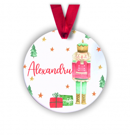Globuri Personalizate  - Glob personalizat cu nume spargator de nuci 8 cm