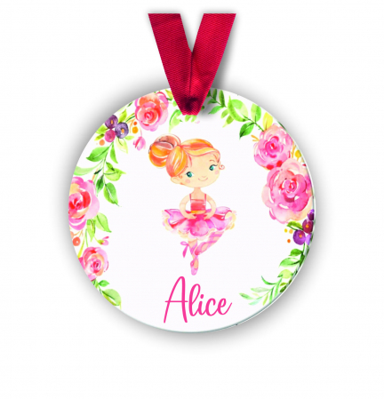 Globuri Personalizate  - Glob personalizat cu nume balerina 8 cm