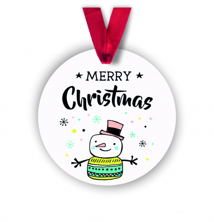 Globuri Personalizate  - Glob personalizat cu nume Merry Christmas 8 cm