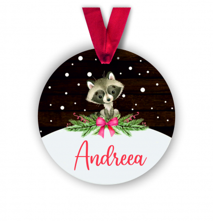 Globuri Personalizate  - Glob personalizat cu nume raton festiv 8 cm