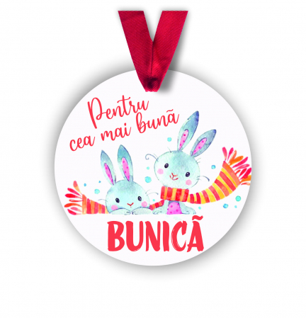 Cadouri personalizate - Glob personalizat pentru bunica 8 cm