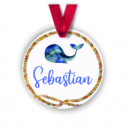 Globuri Personalizate  - Glob personalizat cu nume balena 8 cm