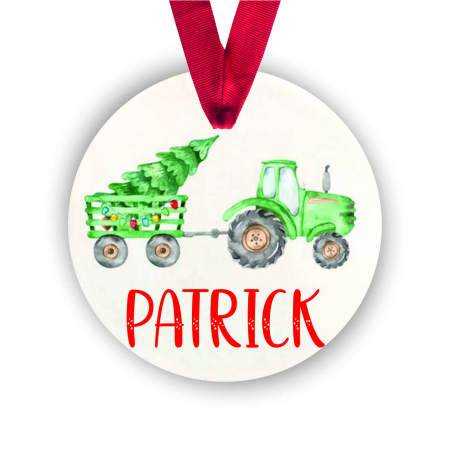 Globuri Personalizate  - Glob personalizat cu nume Tractor cu brad