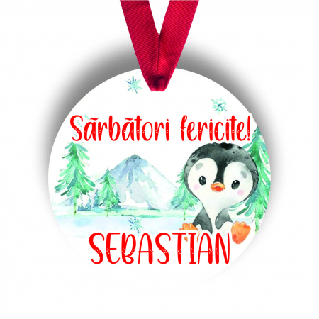 Globuri Personalizate  - Glob personalizat cu nume Pinguin