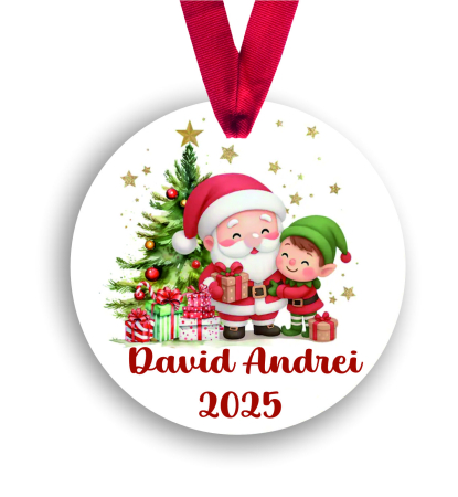 Globuri Personalizate  - Glob personalizat cu nume Christmas Santa