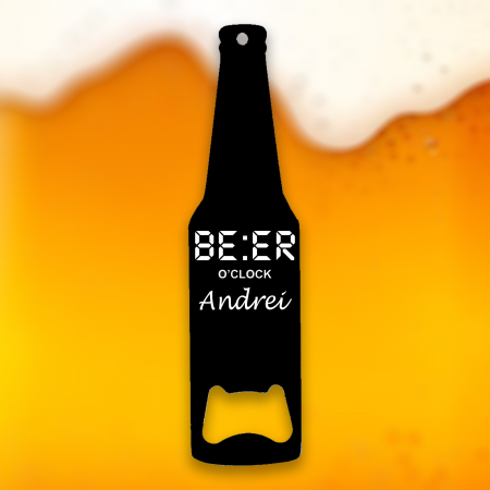 Desfacatoare si tirbusoane - Desfacator Personalizat de Bere Beer o clock