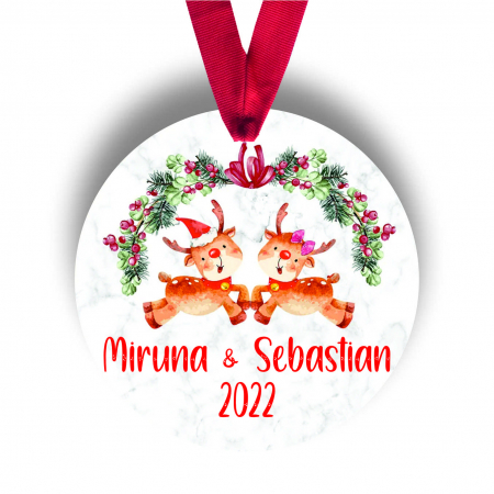 Globuri Personalizate  - Glob personalizat pentru cuplu Reni