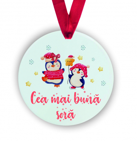 Globuri Personalizate  - Glob personalizat pentru sora Pinguini