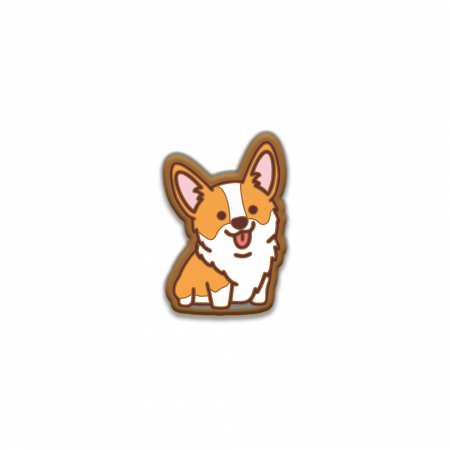 Insigna personalizata cu brosa Corgi