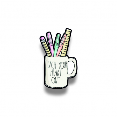 Insigne/Brose - Insigna personalizata cu brosa Teach your heart out