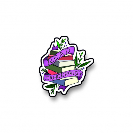 Insigne/Brose - Insigna personalizata cu brosa Read dangerously