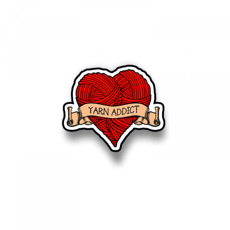 Insigne/Brose - Insigna personalizata cu brosa Yarn addict
