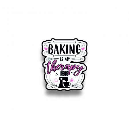 Insigne/Brose - Insigna personalizata cu brosa Baking is my therapy