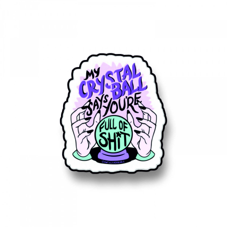 Insigne/Brose - Insigna personalizata cu brosa My crystal ball says