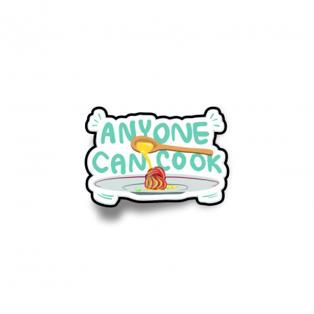 Insigna personalizata cu brosa Anyone can cook spaghetti
