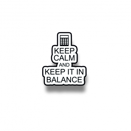 Insigne/Brose - Insigna personalizata cu brosa Keep calm and keep it in balance