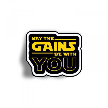 Insigne/Brose - Insigna personalizata cu brosa May the gains be with you