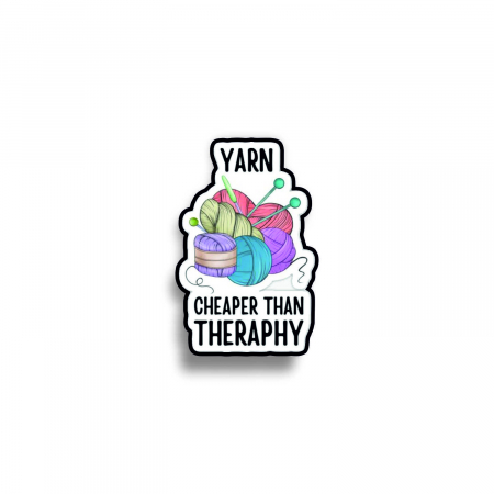 Insigne/Brose - Insigna personalizata cu brosa Yarn therapy