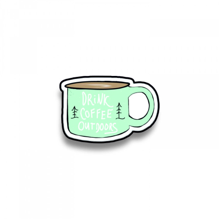 Insigne/Brose - Insigna personalizata cu brosa Drink coffee outdoors