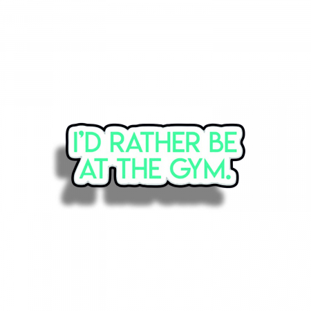 Insigne/Brose - Insigna personalizata cu brosa I'd rather be at the gym