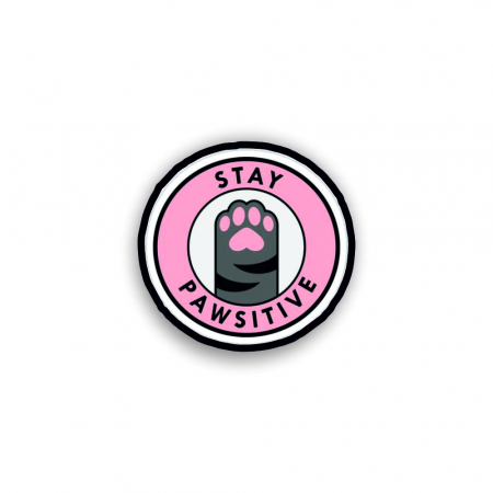Insigne/Brose - Insigna personalizata cu brosa Stay pawsitive