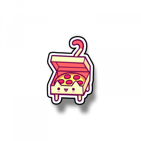 Insigne/Brose - Insigna personalizata cu brosa Pizza cat