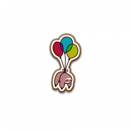 Insigne/Brose - Insigna personalizata cu brosa Flying Sloth