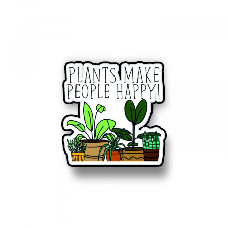 Insigne/Brose - Insigna personalizata cu brosa Plants make people happy