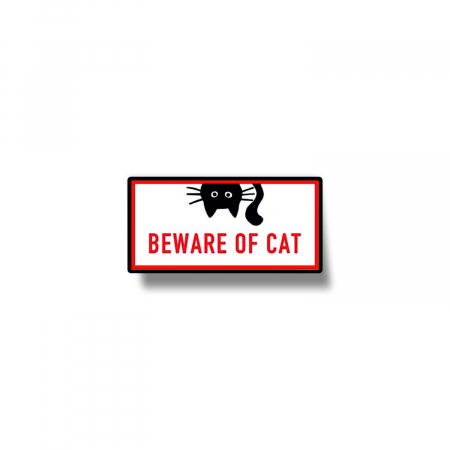 Insigne/Brose - Insigna personalizata cu brosa Beware of cat